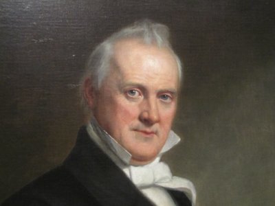 Portret van James Buchanan (detail) door George Peter Alexander Healy